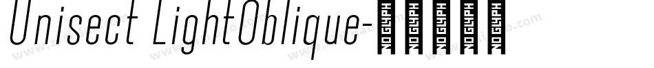 Unisect LightOblique字体转换